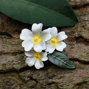 Primrose Yellow Flower Brooch