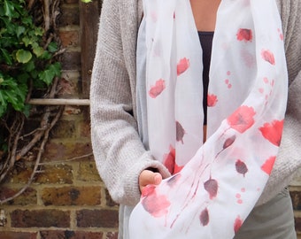 Poppy Red Lightweight Scarf
