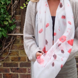 Poppy Red Lightweight Scarf
