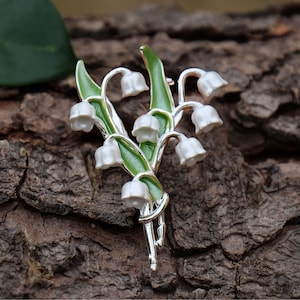 Broche fleur blanche muguet