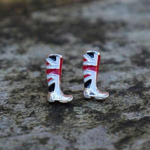 Britische rot, weiß und blau Union Jack Wellington Boot Ohrstecker
