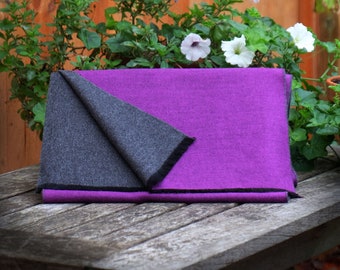 Scarf Purple / Grey Double Sided Soft Warm and Smart