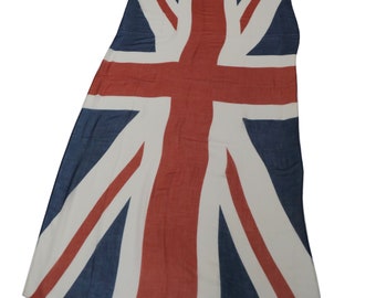 British Union Jack Vintage Red, White and Blue Lightweight Scarf