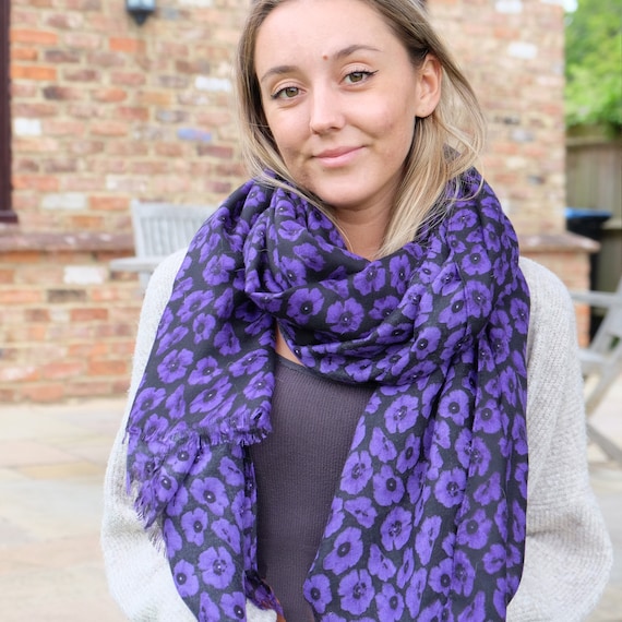 Purple Poppy Mid Weight Scarf