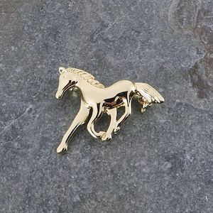 Horse Gold Tone Brooch