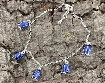 Bluebell Flower Charm Bracelet