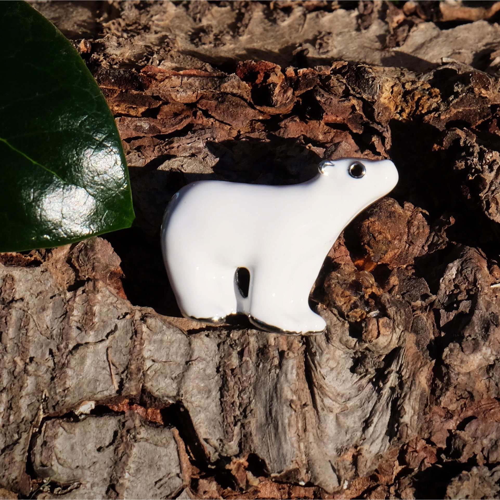 Polar Bear Animal Brooch Etsy Canada