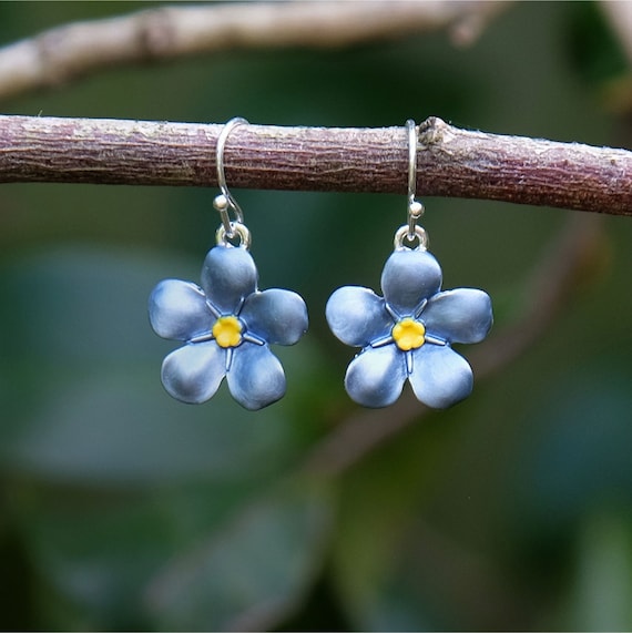 Forget-me-not hook earrings Forget-me-not hook earrings