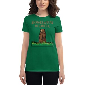 Six More Weeks of Winter Cute Groundhog Gift Design Women&#39;s Tee Shirt