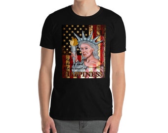 Leven vrijheid en het nastreven van geluk Amerikaanse vlag patriottische veteranen ontwerp mannen Tee shirt