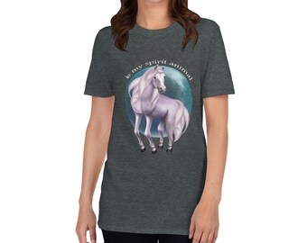 Pferd ist mein Geist Tier, Pferd Shirt, Pferd T-Shirt, Pferd-Liebhaber-Shirt, Reitgeschenk, Reitshirt, süße Pferd Shirt