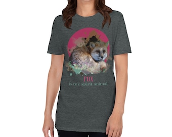 Fox Is My Spirit Animal, Fox Shirt, Fox T-Shirt, Fox Lover Gift, Fox Tee, Animal Lover Shirt, Fox Gift, Gift for Fox Lover, Cute Fox Shirt