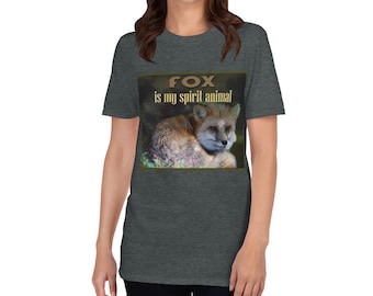 Fox Is My Spirit Animal, Fox Shirt, Fox T-Shirt, Fox Lover Gift, Fox Tee, Animal Lover Shirt, Fox Gift, Gift for Fox Lover, Cute Fox Shirt