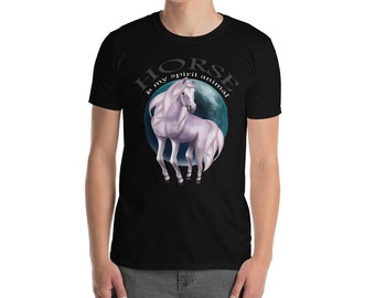 Pferd ist mein Geist Tier, Pferd Shirt, Pferd T-Shirt, Pferd-Liebhaber-Shirt, Reitgeschenk, Reitshirt, süße Pferd Shirt