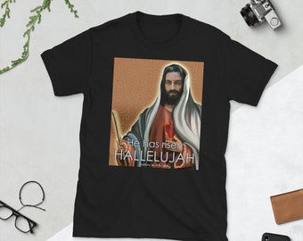 Hij is opgestaan. Hallelujah God Believer Christ Follower Gift Shirt, Schattige Christelijke T-shirt, Cadeau voor Christelijke Mannen Shirt