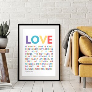 Love Definition Printable: Christian Scripture Wall Art (Digital Print)