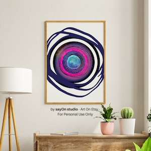 Evil Eye Printable Wall Art - Digital Download - Home Decor - Superstitious Protection