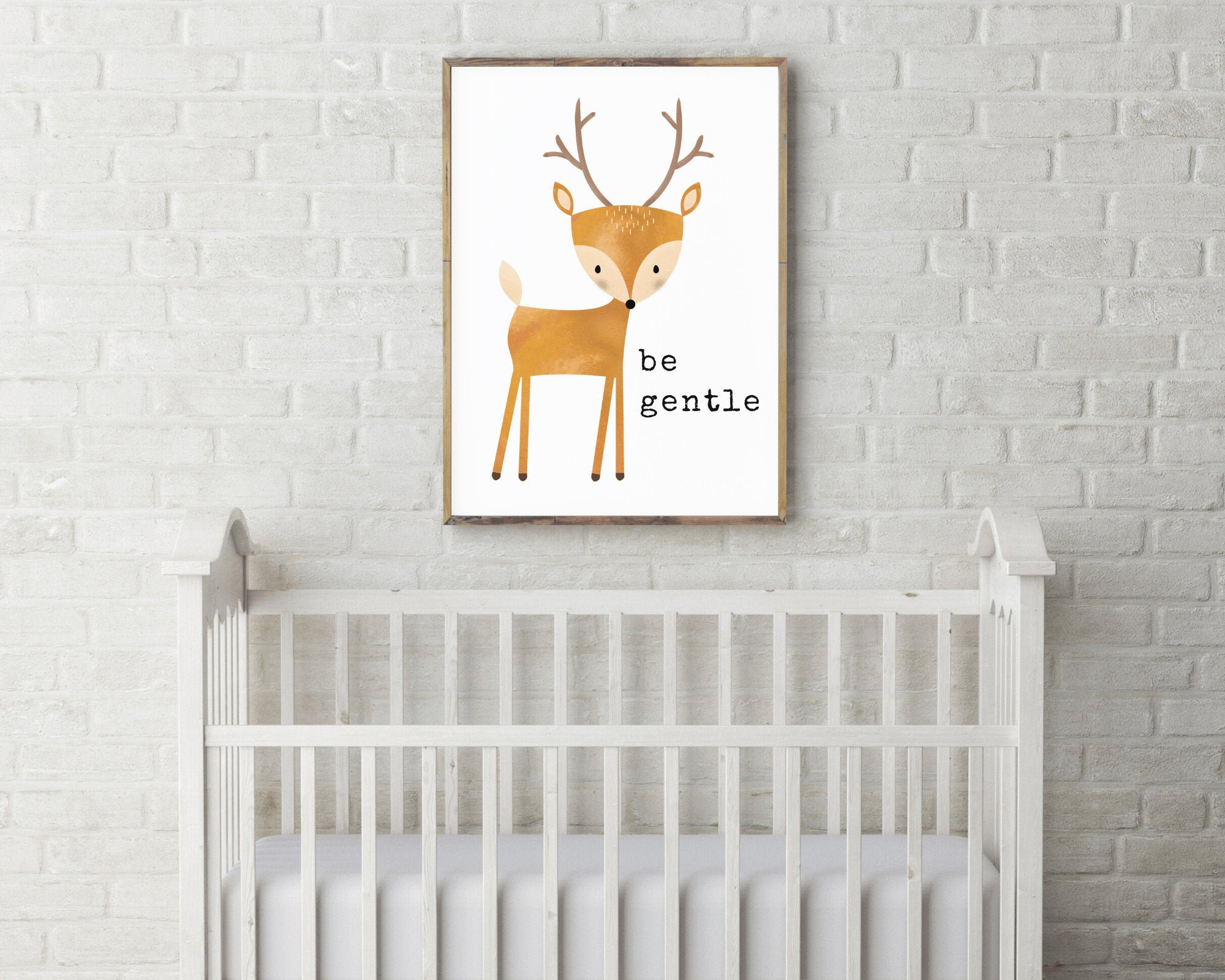 Decoración de arte de la pared de los ciervos vivero | Etsy