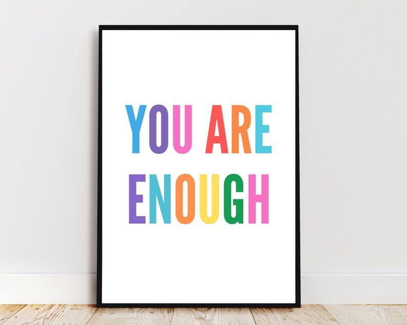 You Are Enough Printable Wall Art Self Love Printable - Etsy