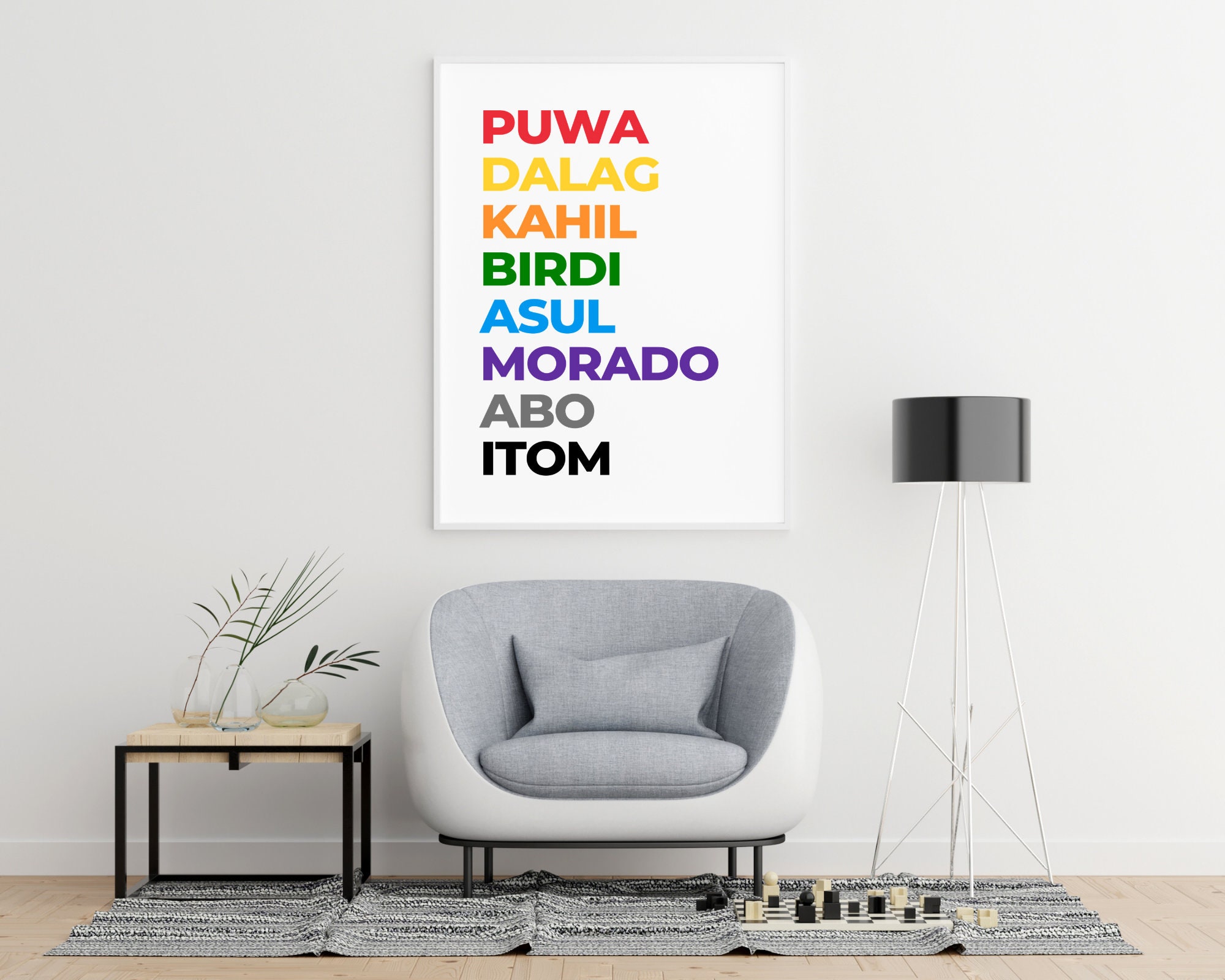 Colors in Bisaya Printable Cebuano Colors Wall Art Home - Etsy