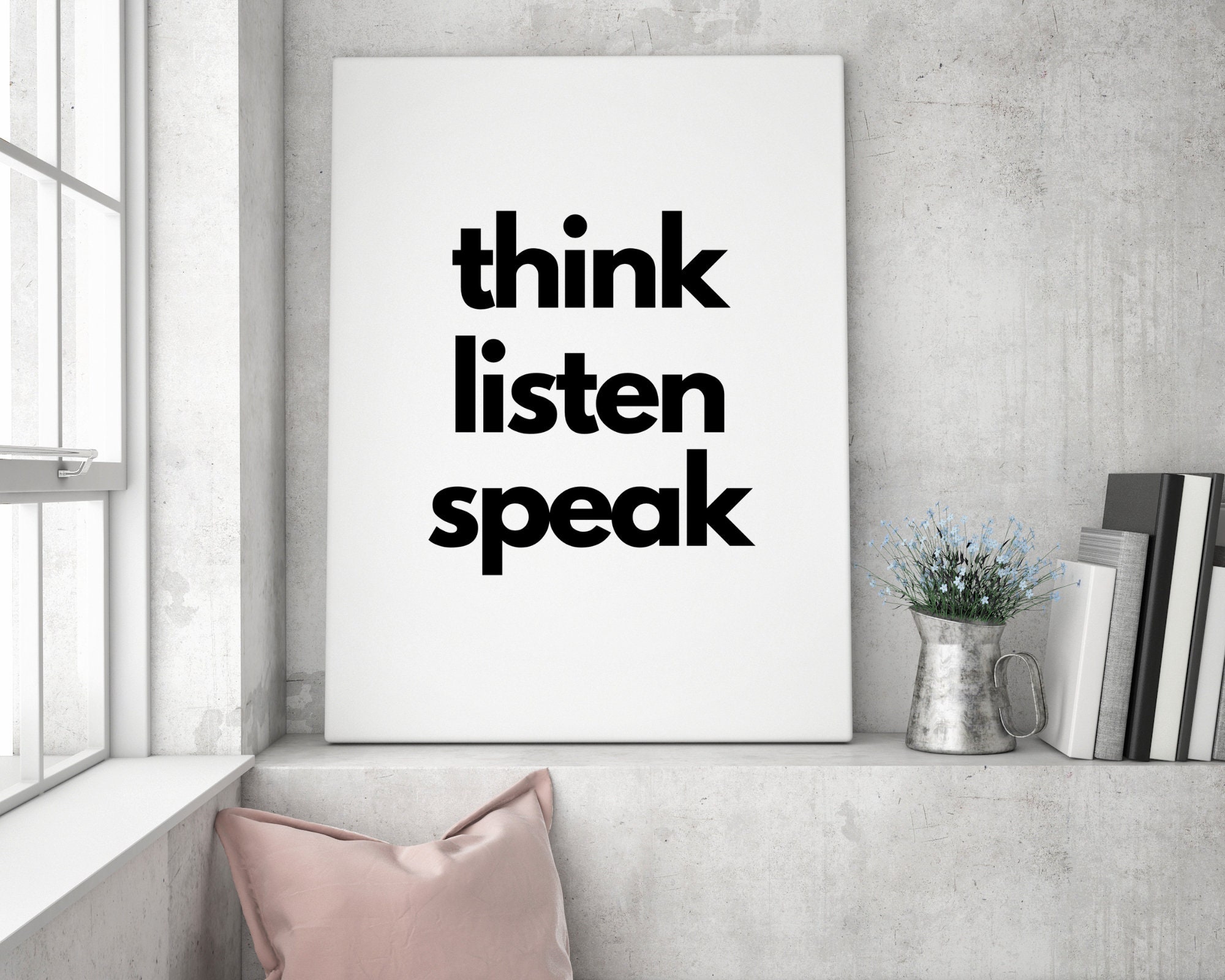 Printable Black and White Quote Decor Inspirational Bedroom - Etsy