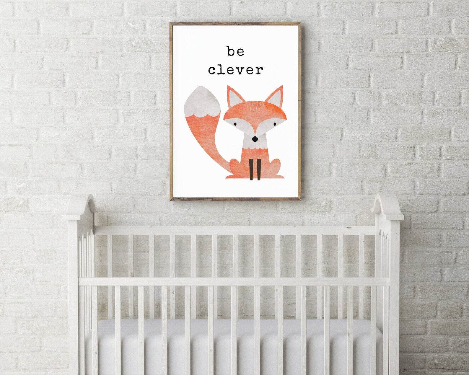Fox Printable Watercolor Animal Nursery Wall Art Inspirational - Etsy