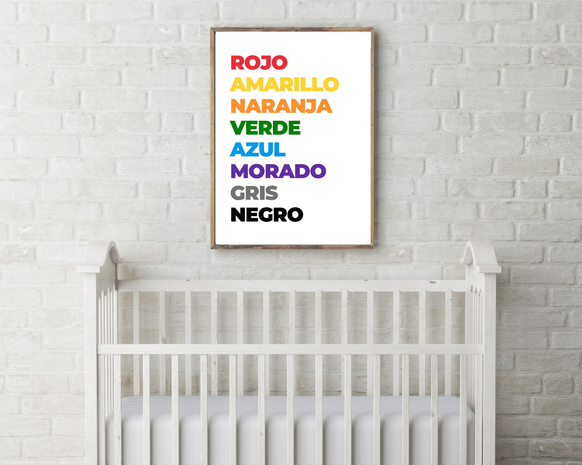 Colors in Spanish Printable Kids Nursery Wall Art - Etsy
