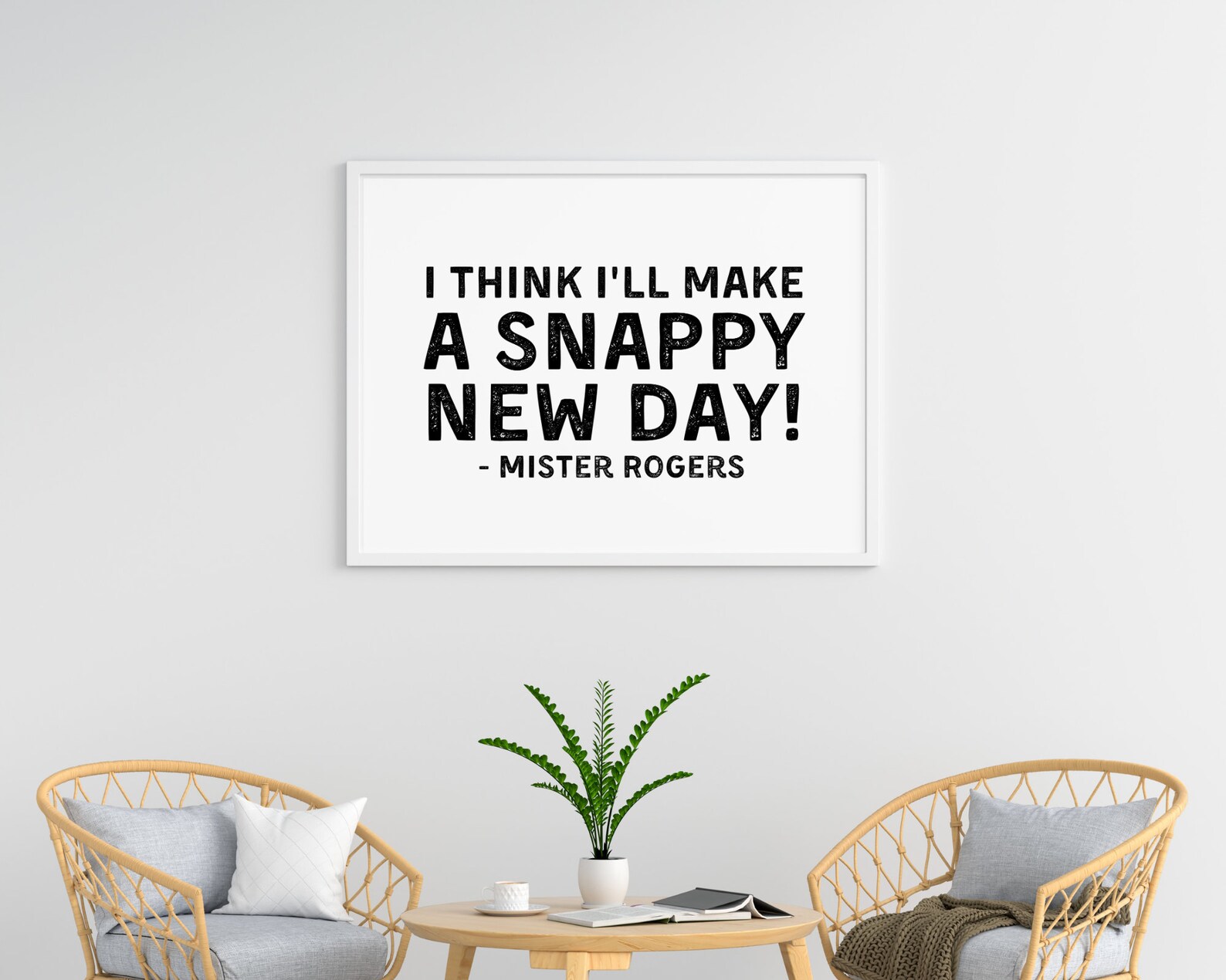 Mr Rogers Printable Wall Art Snappy New Day Quote Kids Positive Saying ...