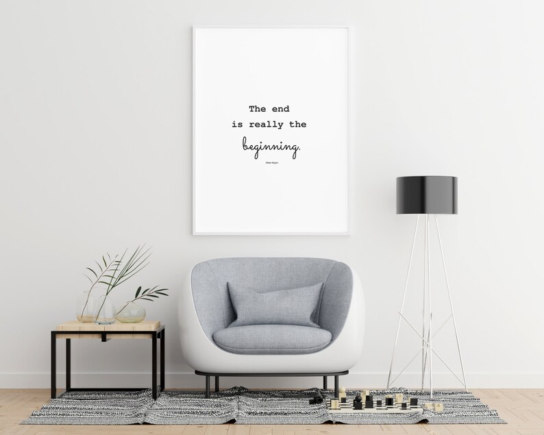 Mr Rogers Printable Quote the End is Really the Beginning - Etsy