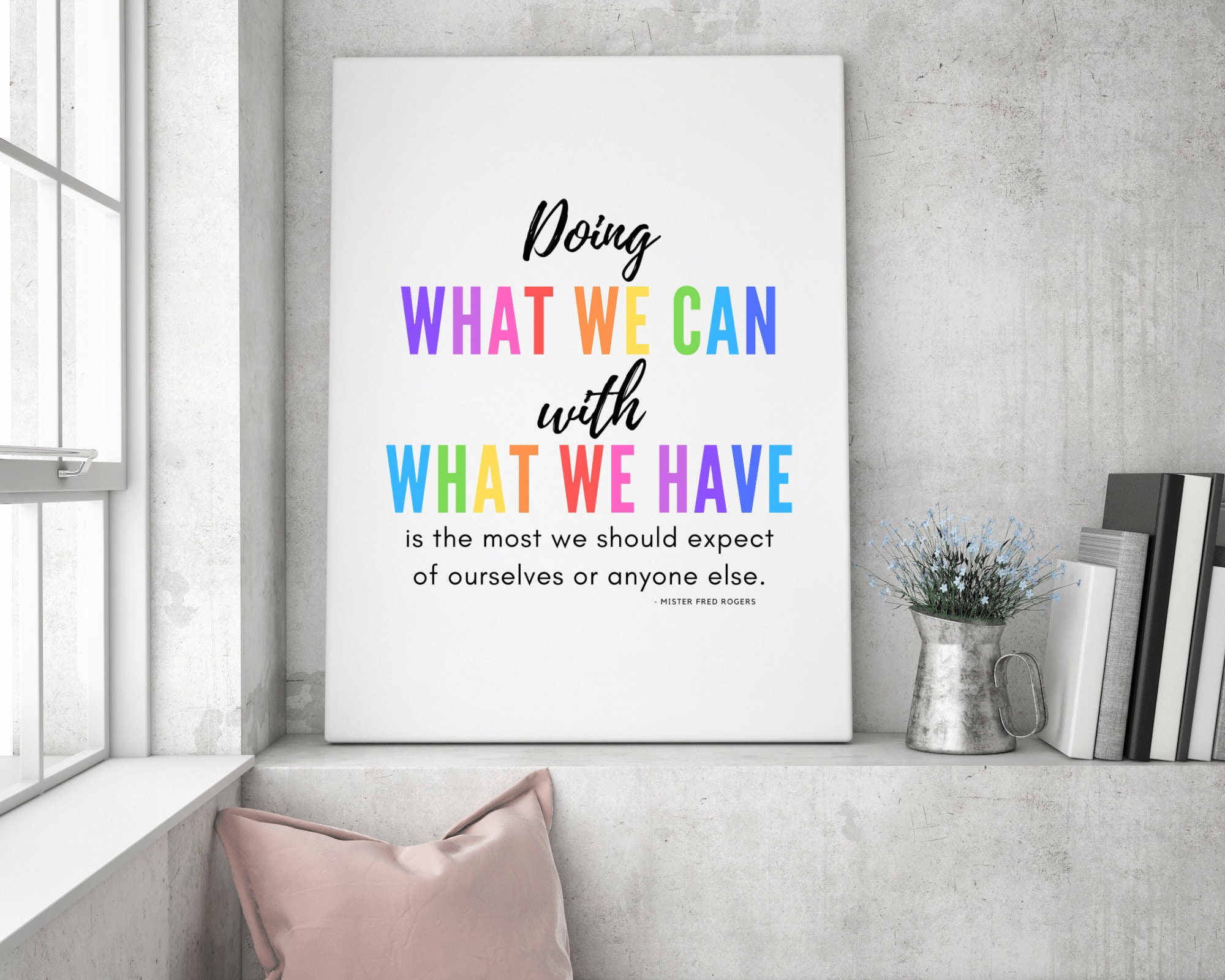 Mr Rogers Printable Art Quote Fred Rogers Inspirational | Etsy