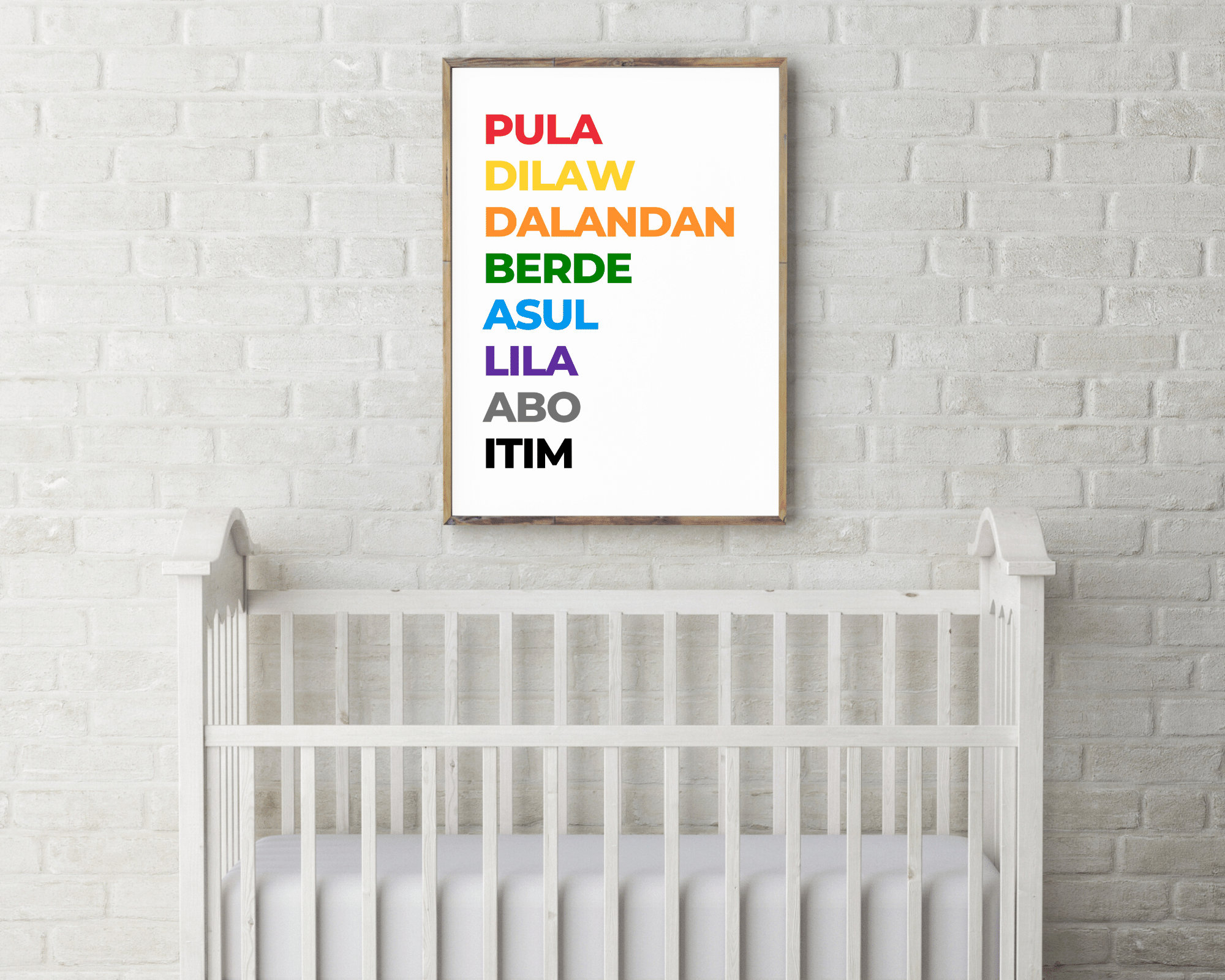 Filipino Colors Printable Kulay in Filipino Colorful Wall | Etsy