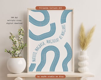 Poster in Tagalog Sprache: Philippinische Kinder Schlafzimmer Kunst (Digitaler Download)