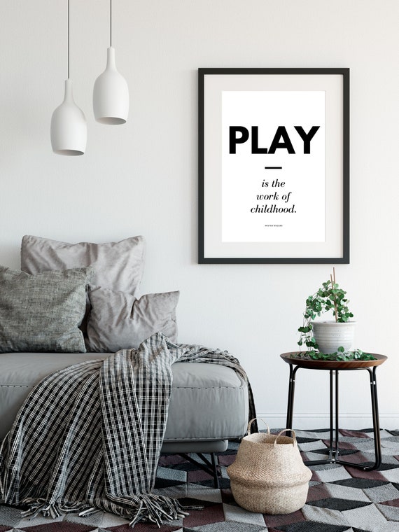 Play Is The Work Of Childhood Mister Rogers Quote Printable Etsy