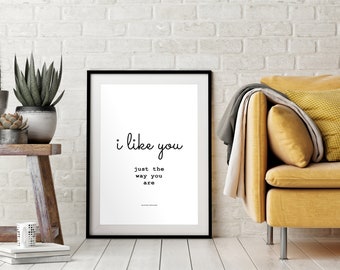 Mr Rogers I Like As You Are Printable Quote Simple and Trendy Kids and Teens Bedroom Decor Self Love Ready to Print Poster Digital Download