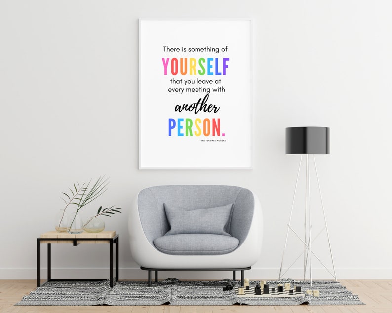 Mr. Rogers Printable There is Something of Yourself Classroom - Etsy