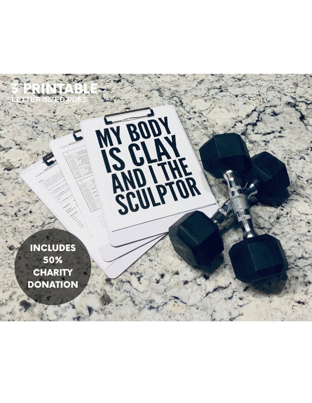 Workout Plan Charity Donation Etsy Australia