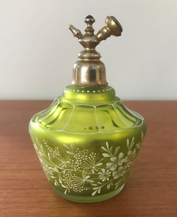 Early 1900’s Enameled Cased Mercury Glass Perfume… - image 3