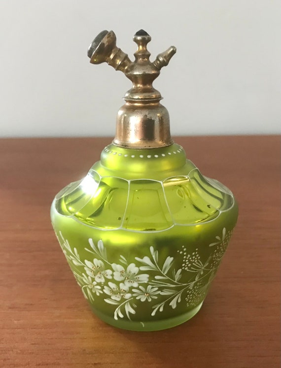 Early 1900’s Enameled Cased Mercury Glass Perfume… - image 4