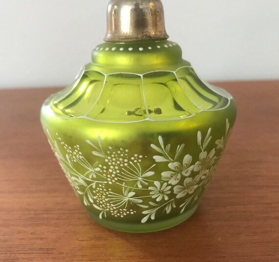 Early 1900’s Enameled Cased Mercury Glass Perfume… - image 6