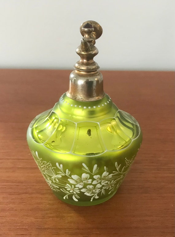 Early 1900’s Enameled Cased Mercury Glass Perfume… - image 9