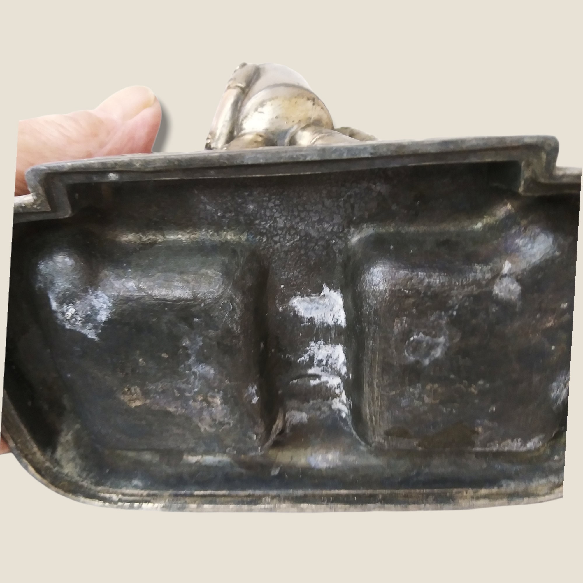 Vintage IRON FIREMAN ASHTRAY Circa 1930's A.C. Rehberger/ Chicago