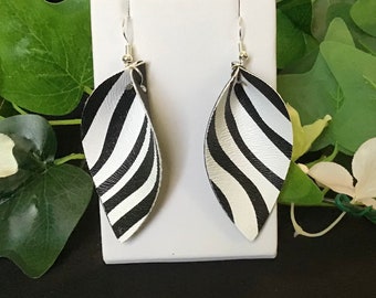 zebra print earrings