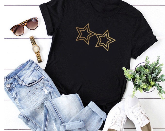 Elton John Glasses Rocketman Unisex Glitter Vinyl Printed T-shirt Slogan Tee.
