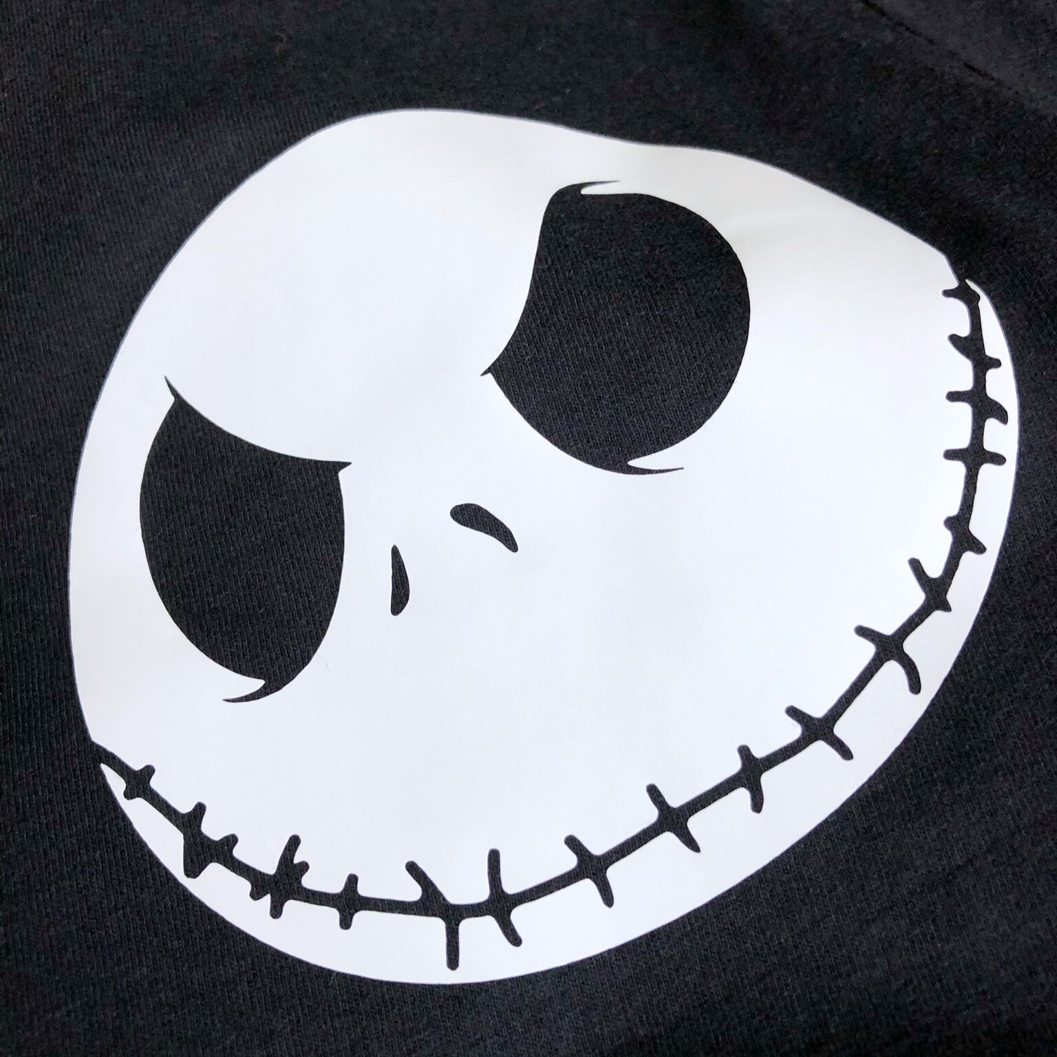Nightmare Before Christmas Glow In The Dark Jack Head Crew Neck Short Sleeve Black Adult T Shirt Xs - Foto 6
