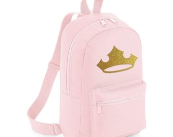 Sleeping Beauty Mini Backpack Aurora Crown Inspired Disney Princess Pastel Bag
