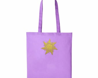 Disney Tangled Rapunzel Tote Glitter Sun Cotton Shopping Bag