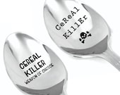 Cereal killer weapon of choice-killer lover-Halloween gift-Unique gift-set of 2 spoons-Cute Spoon