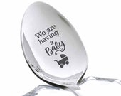 we are having a baby - tablespoon - pregnancy announcement gift - pregnancy reveal - New baby Gift - Pregnancy reveal