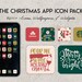 Christmas Holiday Phone App Icon Pack for Ios App Icon Pack, Christmas ...