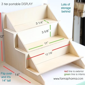 Display shelf for farmers markets, craft fairs, and vendor booths or CD disks